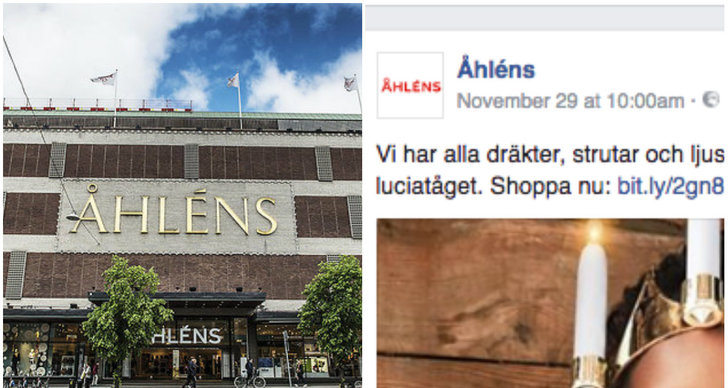 lucia, Åhlens, Reklam