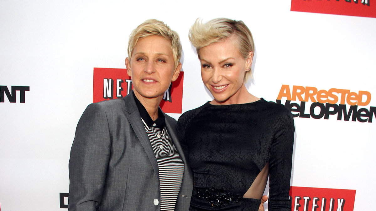 Portia de Rossi och Ellen DeGeneres. 