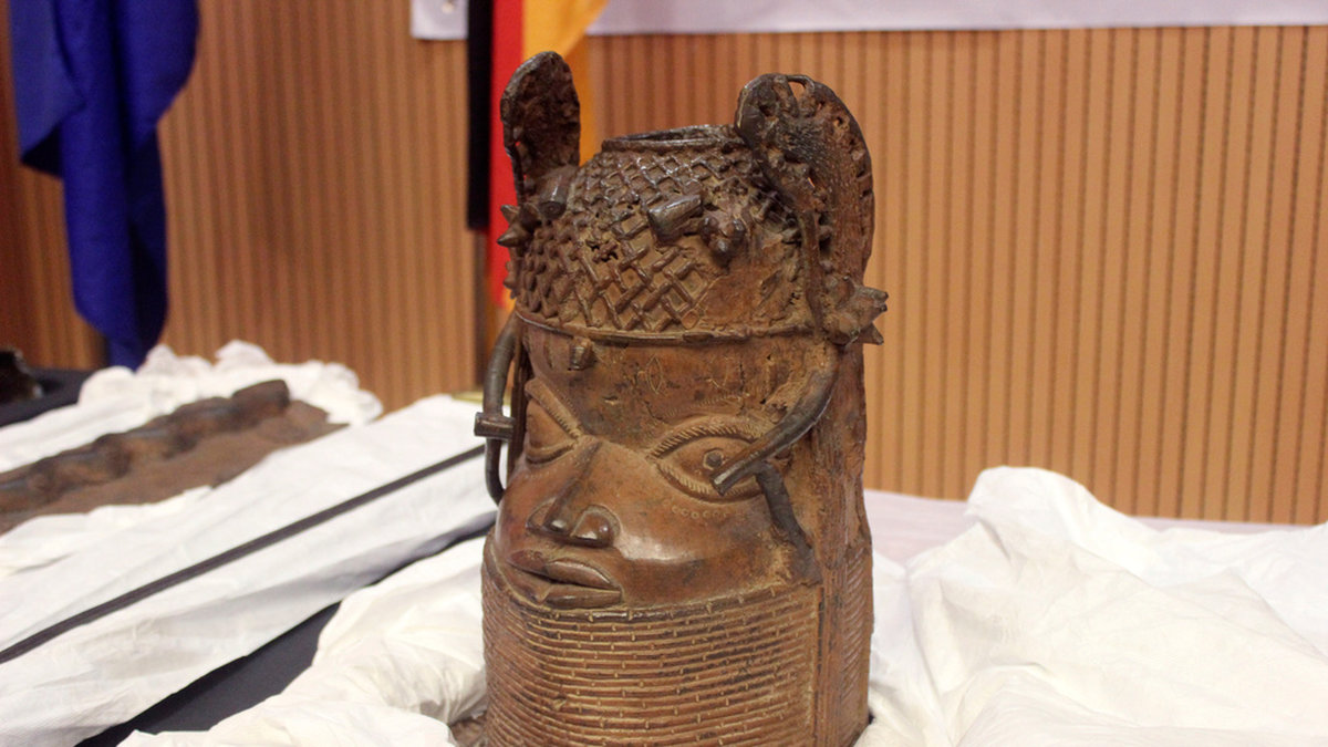 I slutet av 2022 lämnade Tyskland tillbaka stulna bronser från kungadömet Benin till Nigeria. Arkivbild.