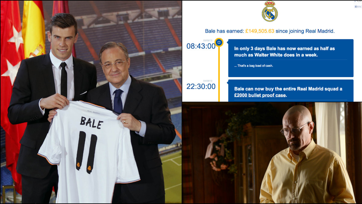 Gareth Bale har redan tjänat 1,5 miljoner kronor – utan att ens ha tränat med Real Madrid. 