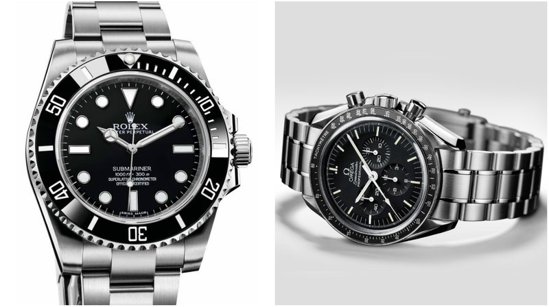 Rolex Submariner och Omega Speedmaster Moonwatch