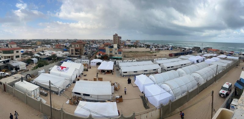 Sjukhusanläggningar i Gaza. Arkivbild.