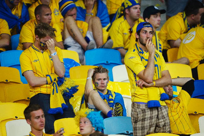 Sverige, England, Fans, Bild, EM, deppig