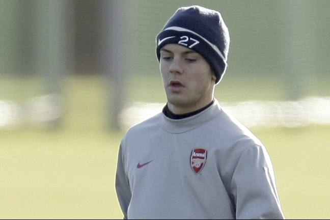 Jack Wilshere under ett träningspass för Arsenal.