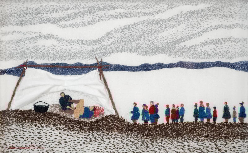 "Barnafödsel" av Britta Marakatt-Labba (1983).