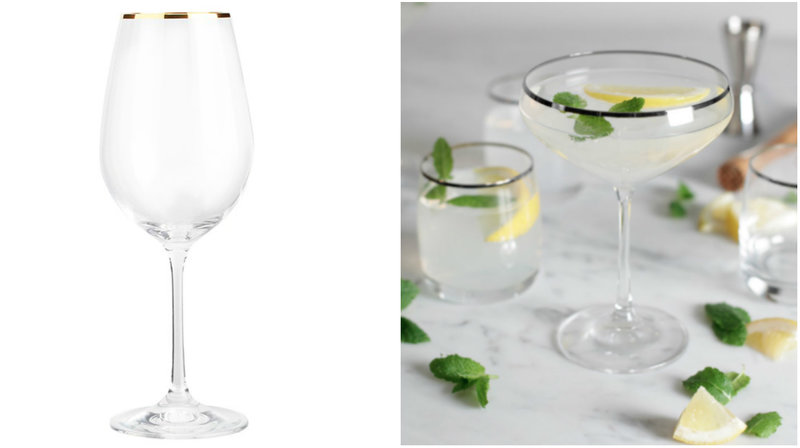 Glas med guldkant