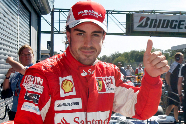 Fernando Alonso tog pole position.