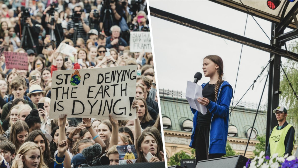 Greta Thunberg och FridaysForFuture uppmanar vuxna att strejka för klimatet
