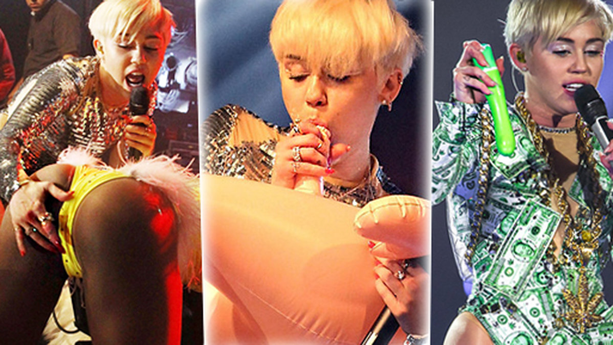Nu landar Miley Cyrus show i Stockholm. 