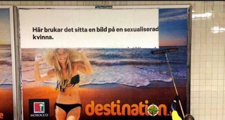 Reklamera, tunnelbana, Sexism, Sverige, Reklam