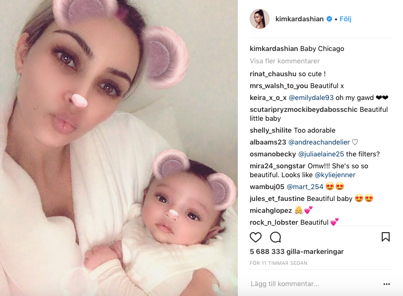 Kim Kardashians första bild på dottern Chicago West Kim Kardashians första bild på dottern Chicago West
