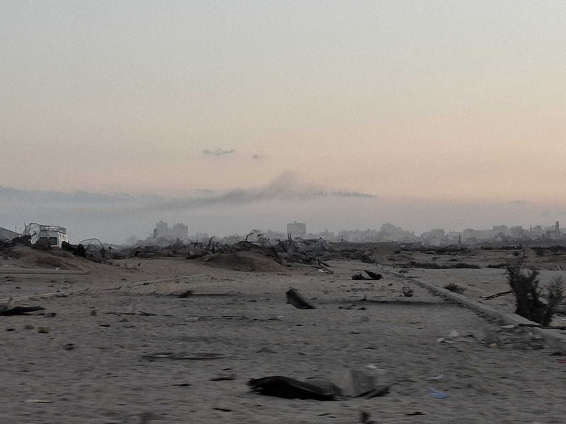 Den sista bilden Maysaa al-Khodary tog av Gaza stad under flykten söderut.