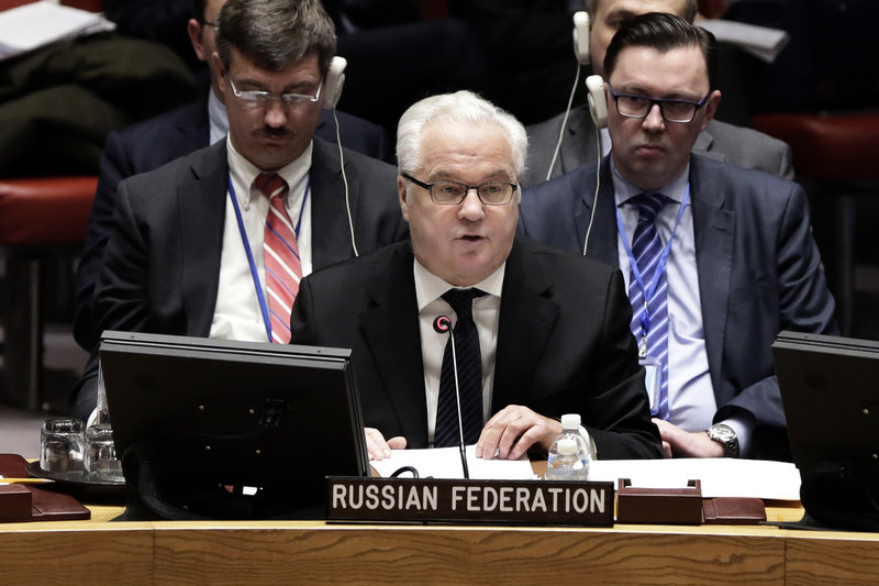 Bland Jeffrey Epsteins ryska kontakter fanns Rysslands FN-ambassadör, nu avlidne Vitalij Tjurkin, visar Epsteindokumenten. Arkivbild från 2017.