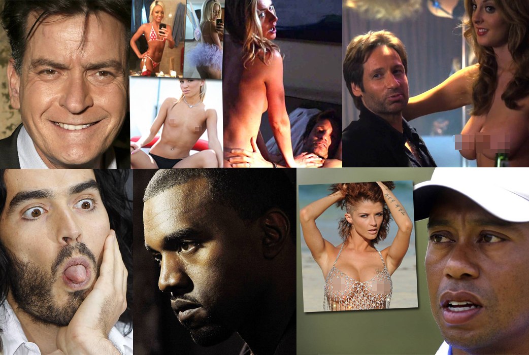 Charlie Sheen, David Duchovny, Russell Brand, Kanye West och Tiger Woods är bara några av de kändisarna som lider av sitt sexmissbruk. OBS: Varning för ocensurerade bilder i bildspelet!