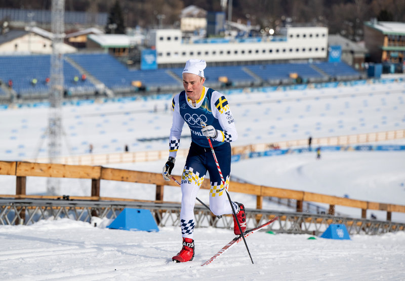 Alvar Myhlback under träningen inför OS-starten.