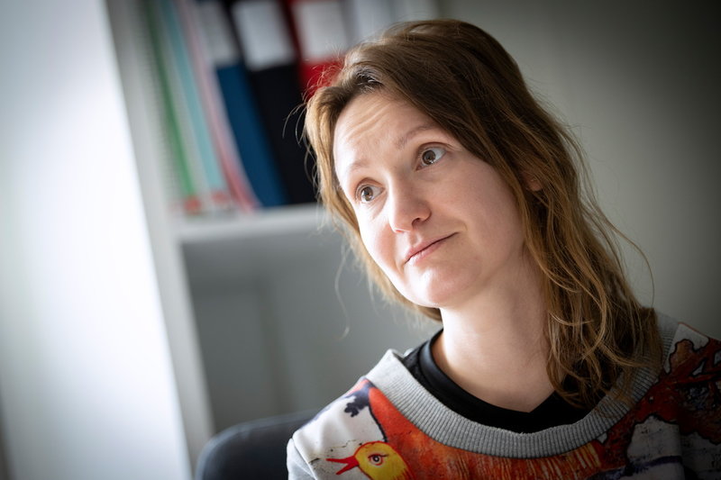 Nataliia Holub har flytt Kiev tillsammans med sina två söner och sina föräldrar. 'Ett extremt svårt beslut'.