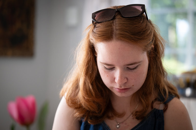 Marija Podgornova njuter av att slippa flyglarmen. 