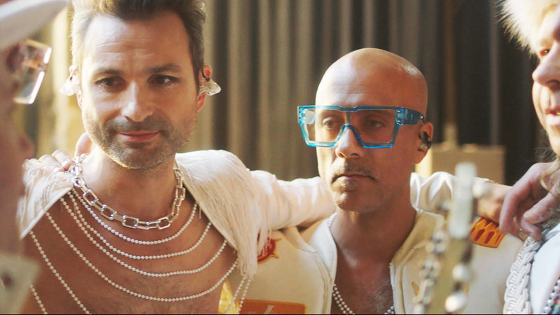 Ola Salo och de andra i The Ark, bild ur filmen "Vi var The Ark".