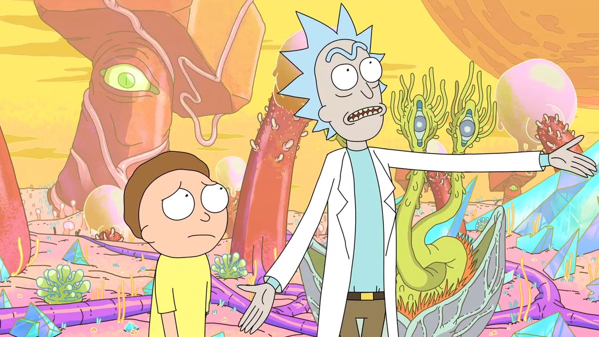 Morty åker ofta på äventyr med sin morfar Rick, i Rick & Morty på Adult Swim.