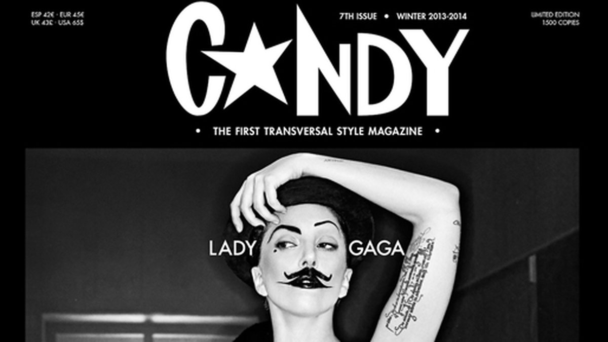 Lady Gaga med både mustasch och skägg...Hehe...