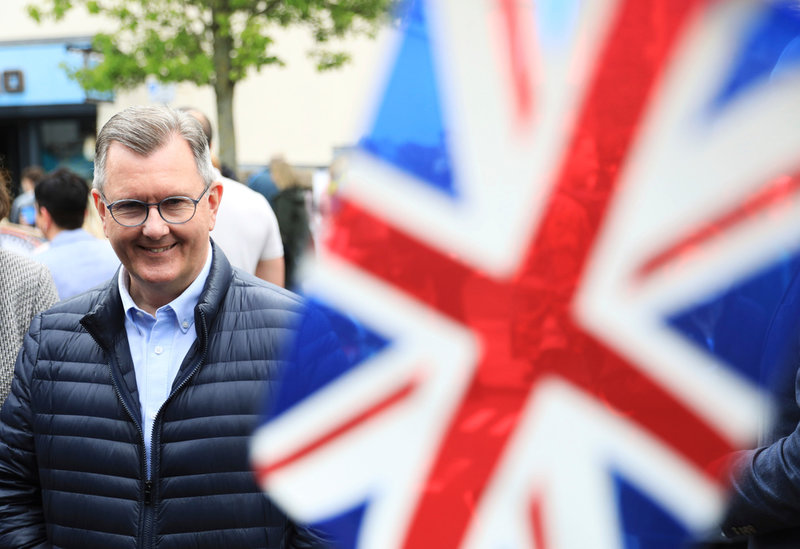 Jeffrey Donaldson leder Nordirlands största unionistparti, DUP. Arkivfoto.