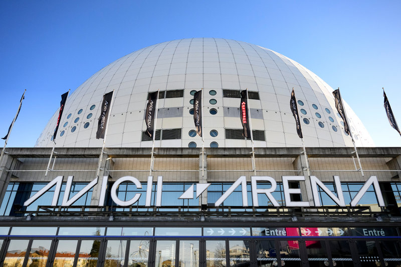 Av ishockey-VM:s totalt 64 matcher spelas 34 av dem i Avicii Arena i Stockholm. Övriga matcher avgörs i danska Herning. Arkivbild.
