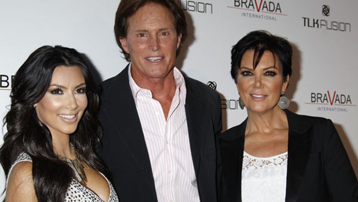 Bruce Jenner med styvdottern Kim Kardashian och exfrun Kris Jenner. 
