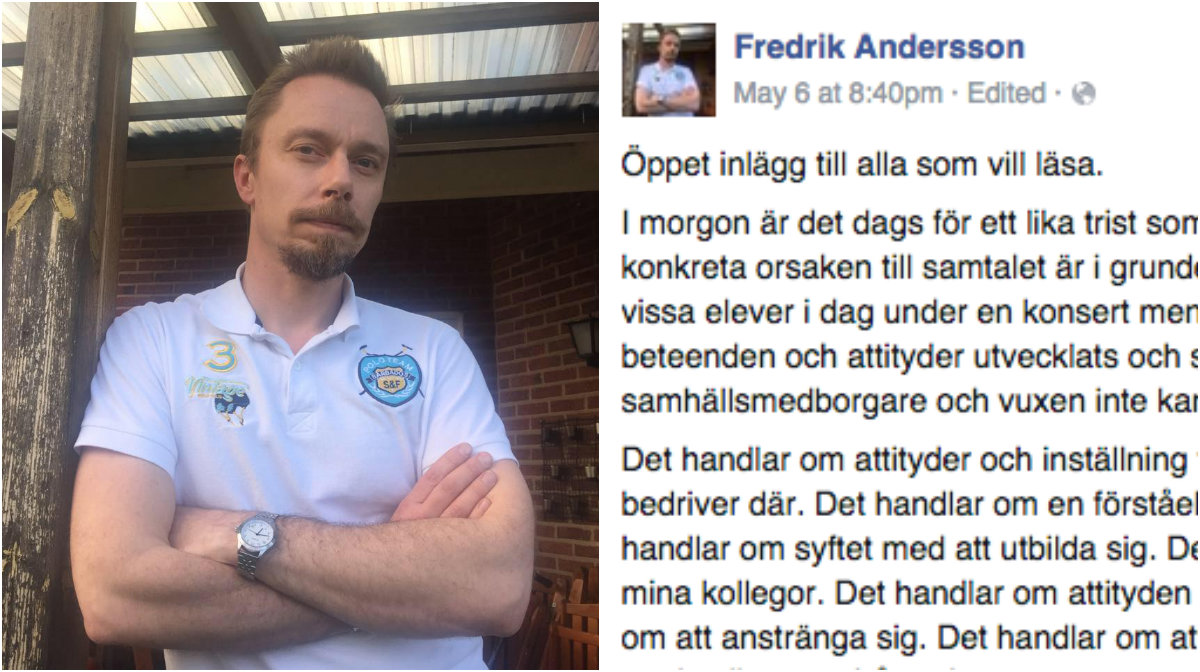 Fredrik skrev av sig på Facebook. Nu gör han succé. 