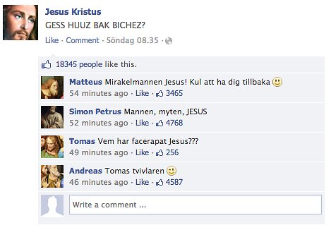 Facebook, N24 Listar, Jesus