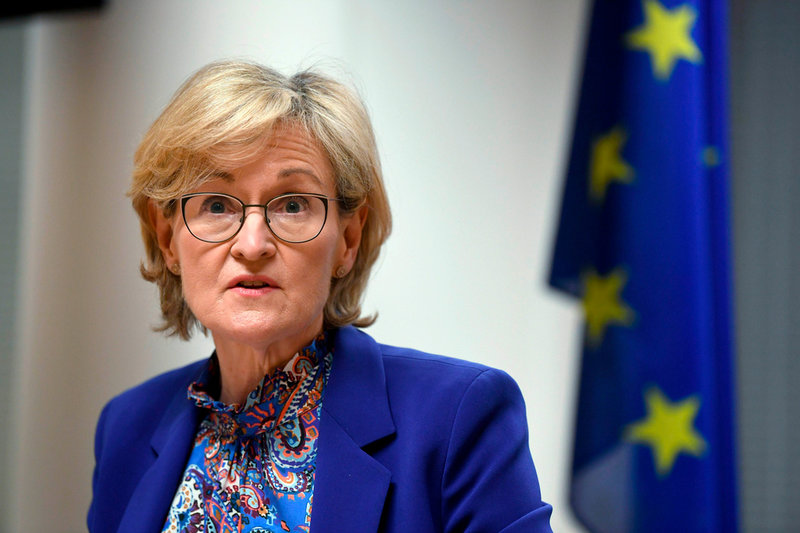 EU:s finansmarknadskommissionär Mairead McGuinness är ansvarig för förslaget om att klassa investeringar i kärnkraft och naturgas som klimatmässigt hållbara. Arkivfoto.