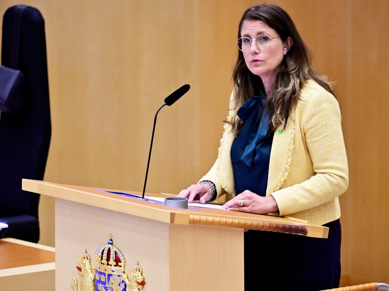 Miljöpartiets Janine Alm Ericson utmanar Julia Kronlid som andre vice talman. Arkivbild.