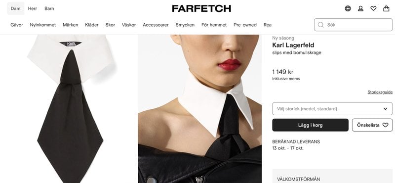Karl Lagerfelds slipskrage Karl Lagerfelds slipskrage