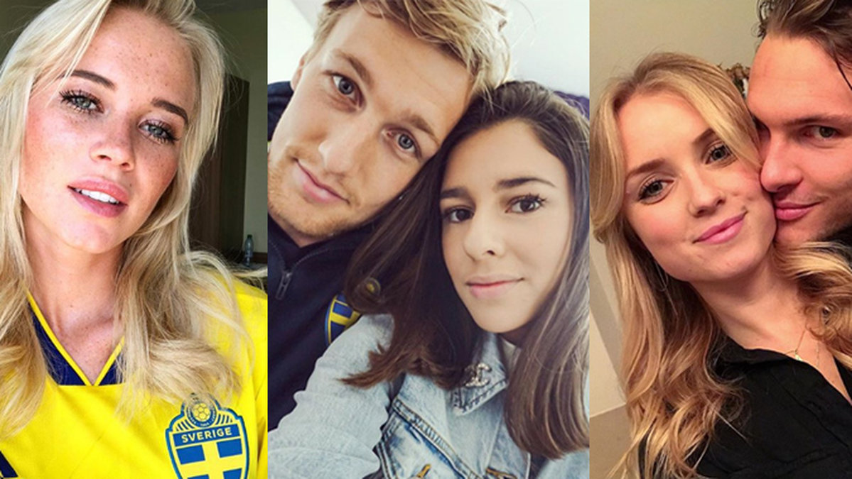 Det svenska VM-lagets flickvänner.