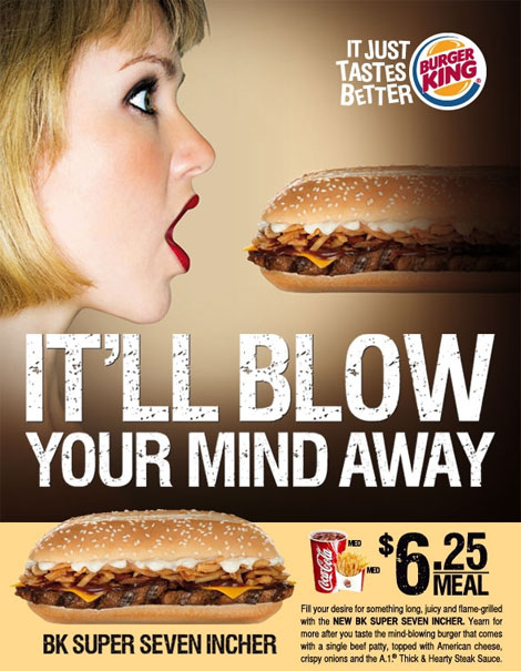 Burger King simulerar oralsex.
