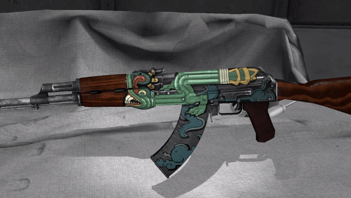AK47 Fire Serpent har funnits ett tag, men håller fortfarande. Även denna blir snyggare med några färgglada stickers (och gärna StatTrak €€€€), men duger gott och väl som den är. 