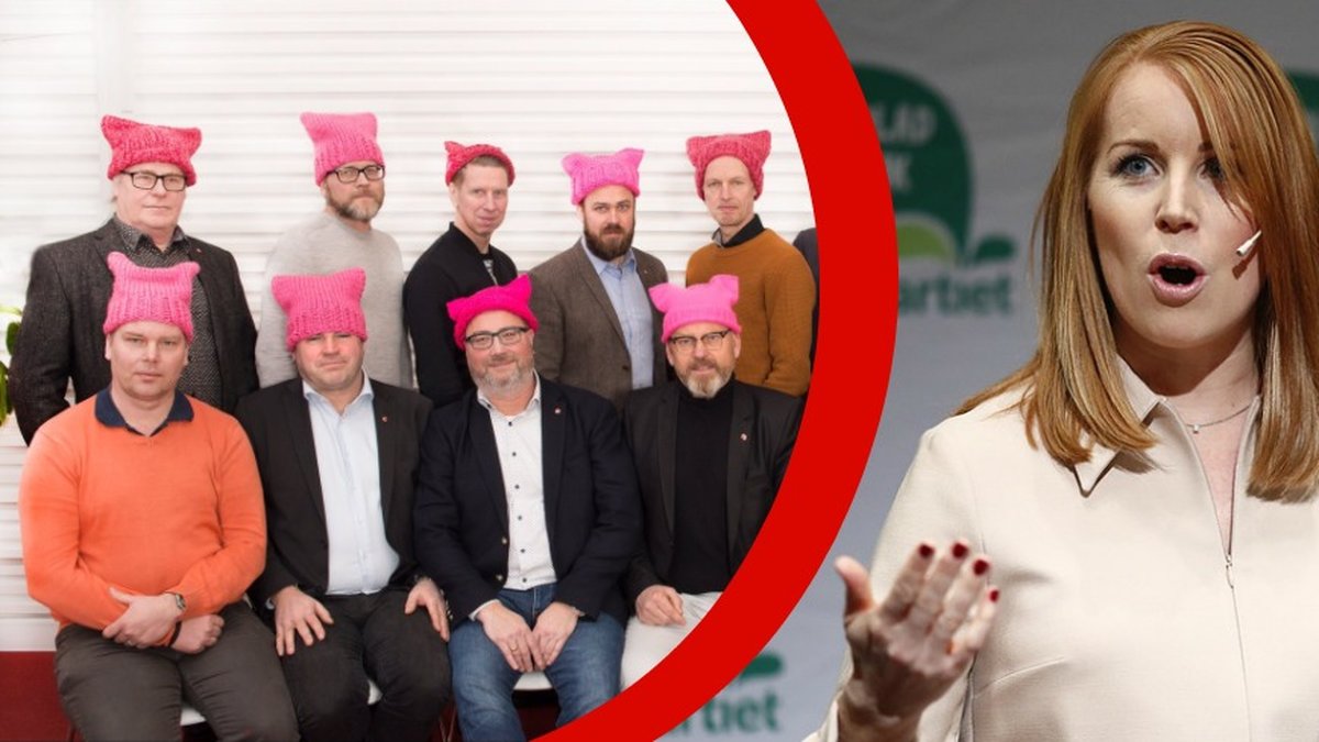 Annie Lööf är inte imponerad av fackförbundet Byggnads outfits på Internationella kvinnodagen. 