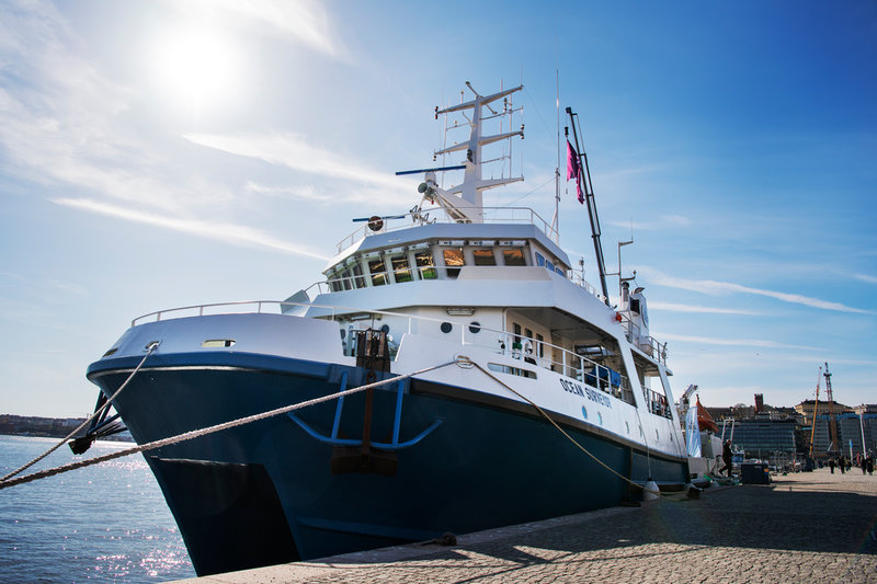 SGU:s undersökningsfartyg Ocean Surveyor gjorde bland annat undersökningar på hur berggrunden på djupet utanför Skåne ser ut med så kallad djupseismik. Arkivbild. 