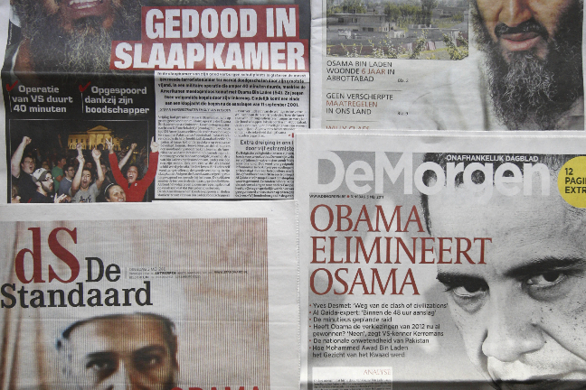 Obama hyllas över hela världen. Här i belgiska tidningar.
