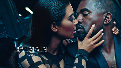 Kim Kardashian och Kanye West är modellerna i Balmains vår och sommarkampanj. Kim Kardashian och Kanye West är modellerna i Balmains vår och sommarkampanj.