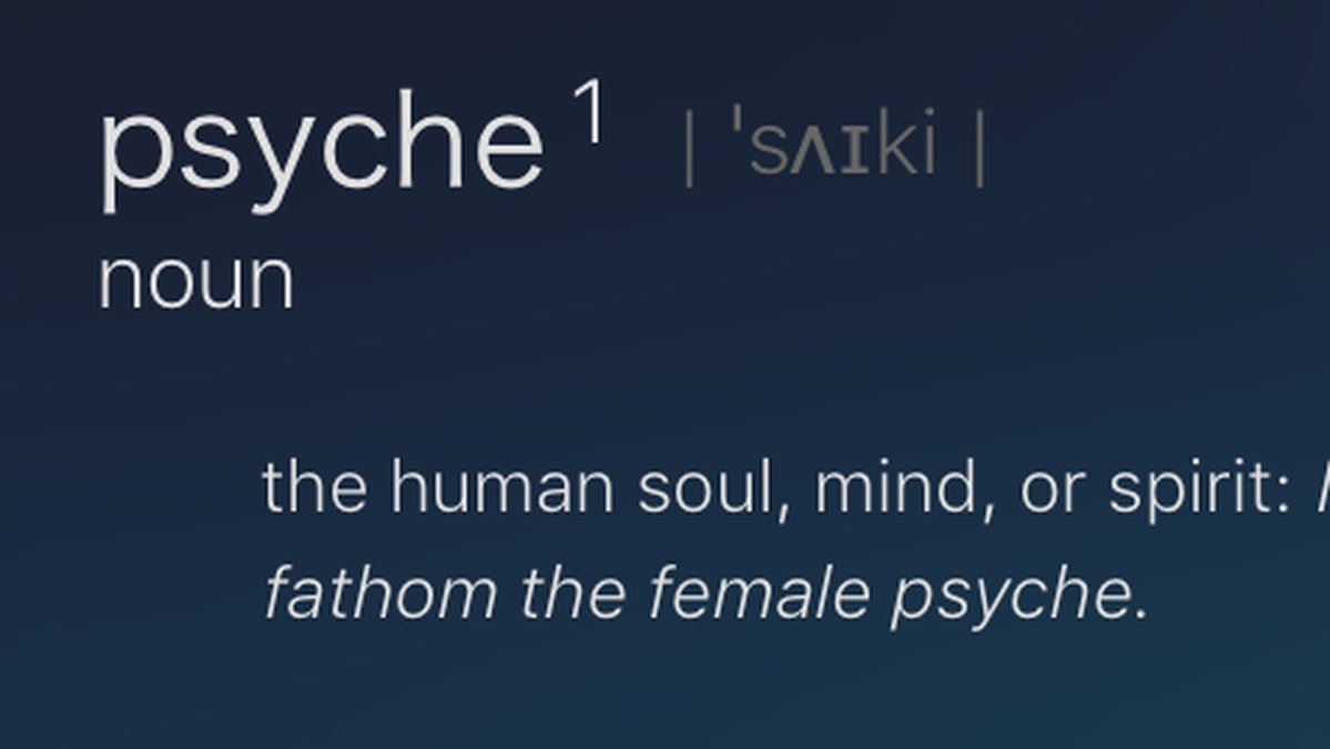 Men man förstår sig inte på det kvinnliga psyket.