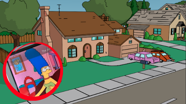 Marge simpsons. Det klassiska simpsonhuset.