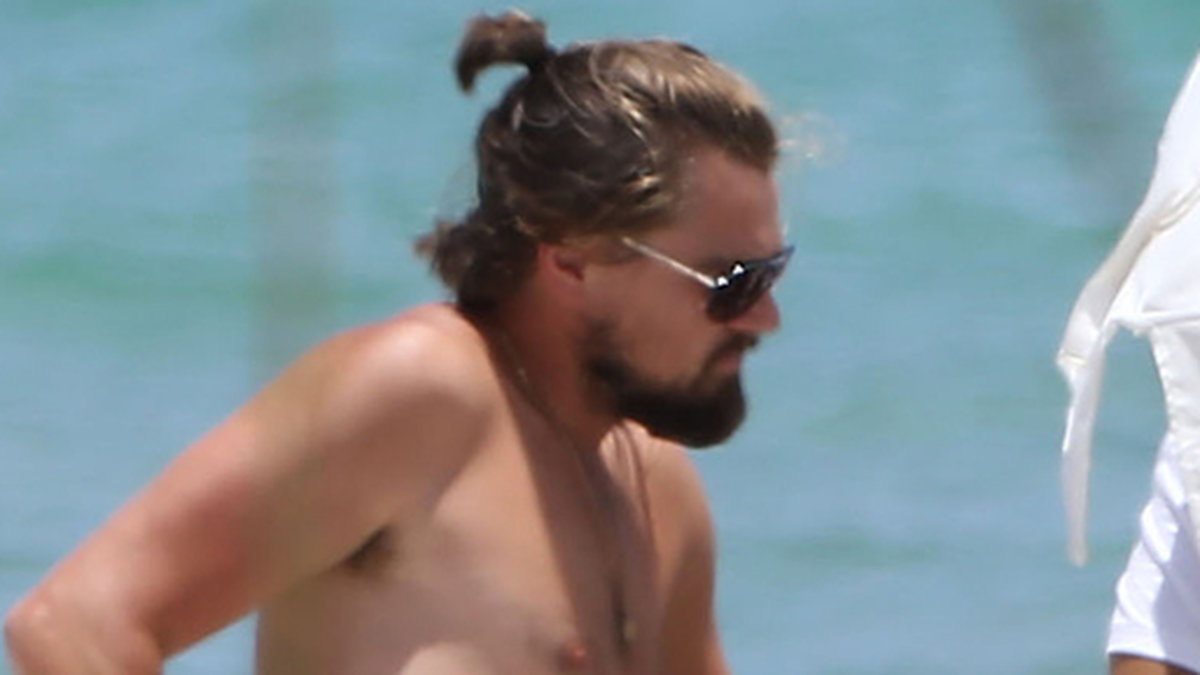 Leonardo DiCaprio på stranden.