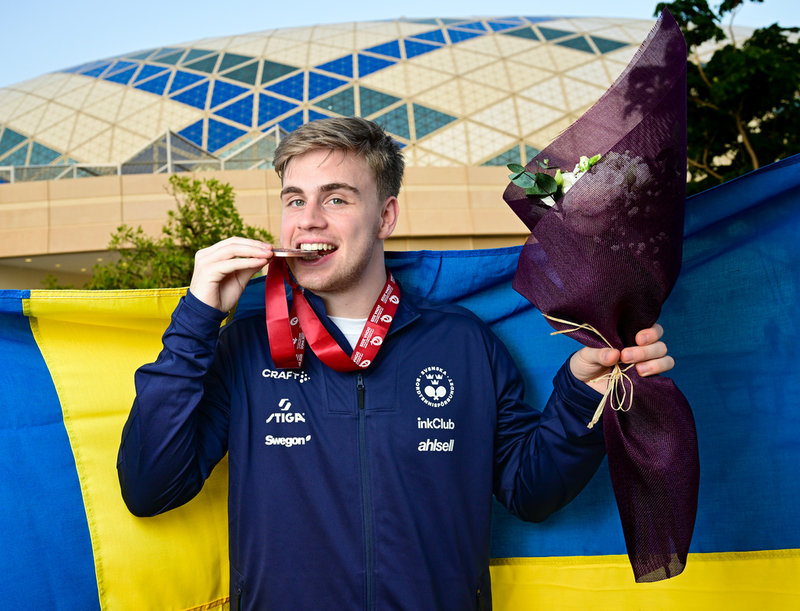 Truls Möregårdh med sitt VM-brons.