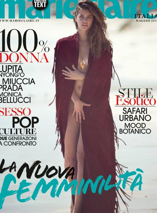 Barbara Palvin på omslaget till Marie Claire. Barbara Palvin på omslaget till Marie Claire.