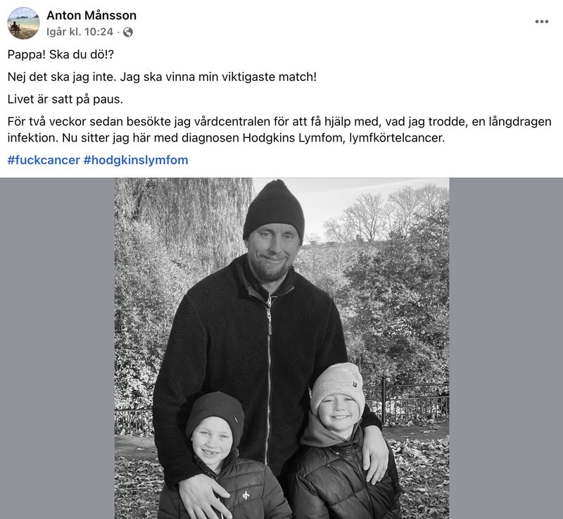 Skärmavbild: facebook.com/anton.mansson Skärmavbild: facebook.com/anton.mansson