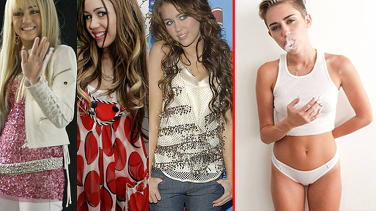 Miley har växt upp i rampljuset. Kolla in hennes stilförvandling i bildspelet – klicka på pilarna. 