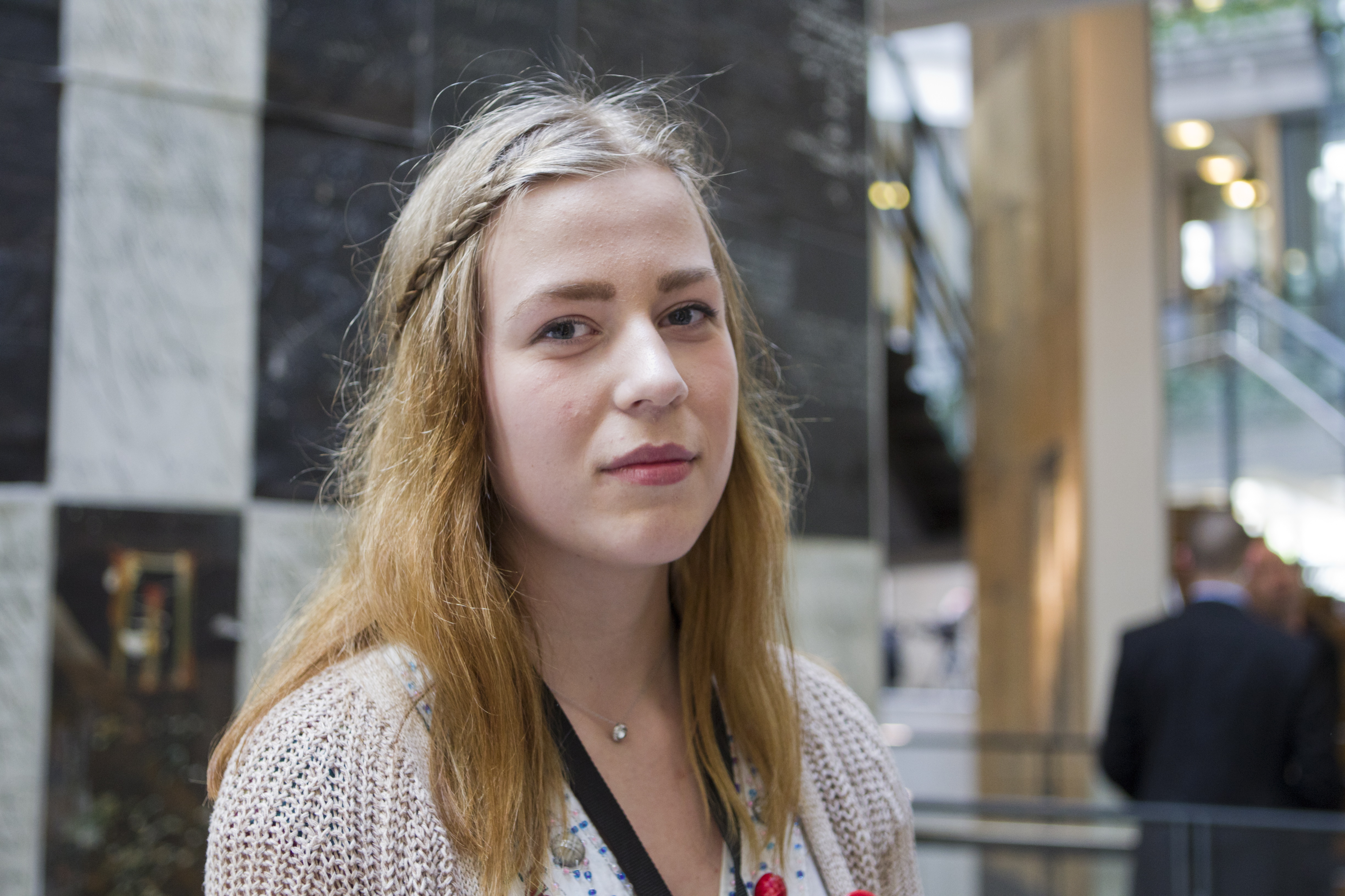 17-åriga Andrine Johansen överlevde massakern. 