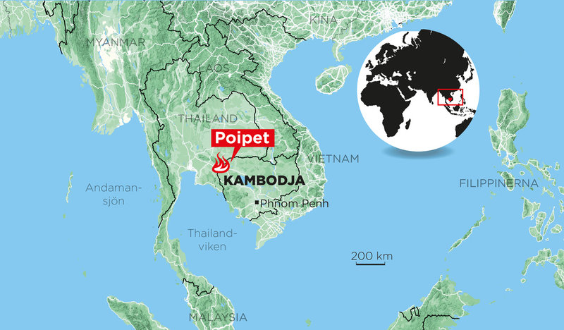 Flera personer har dött i en brand i kasinohotellet Grand Diamond Citi i Poipet i Kambodja.