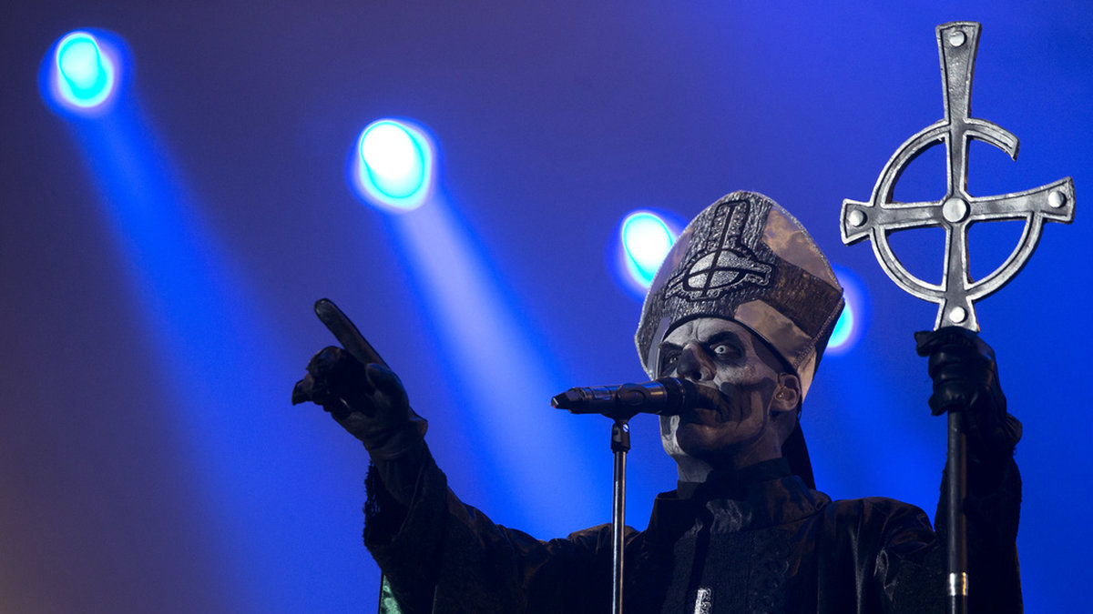 Ghost framträder på en festival i Brasilien 2013. Arkivbild.