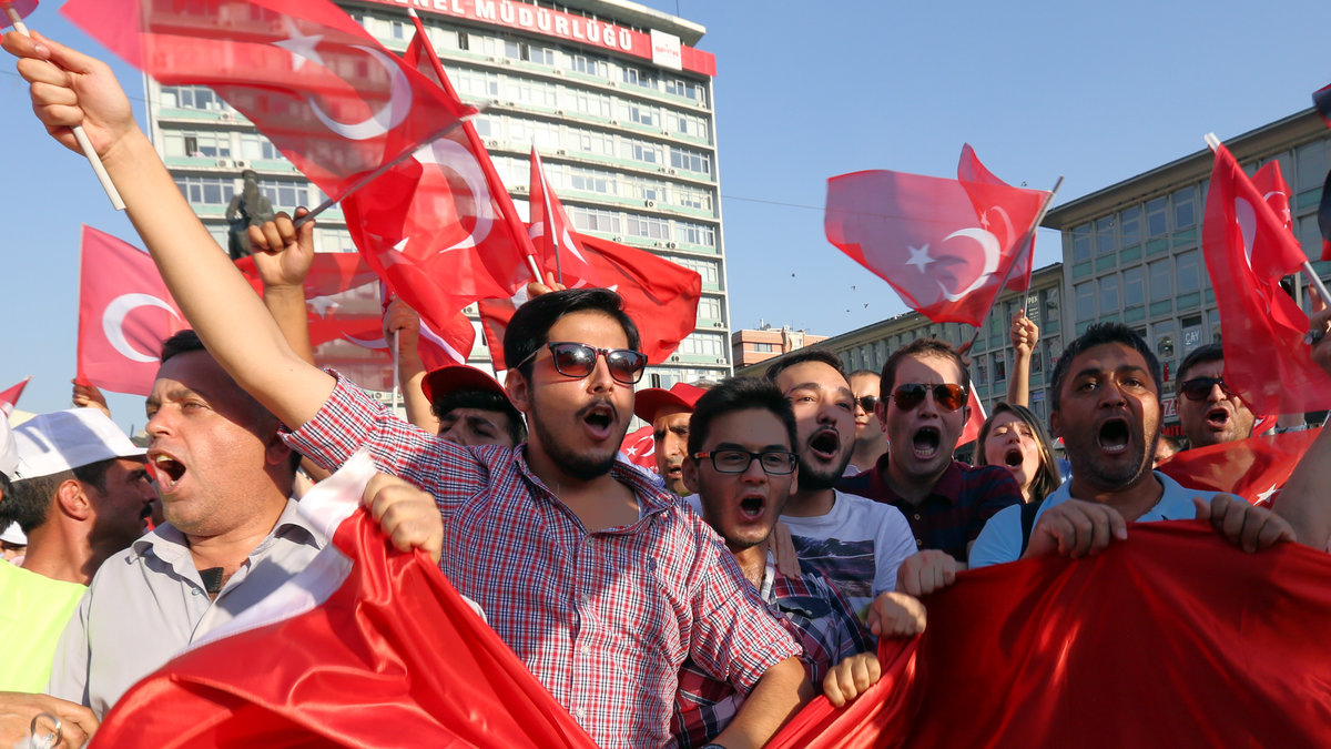 Turkiska demonstranter. 